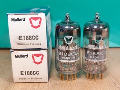 Pair of Amperex (Mullard lbl) 7308 E188CC NOS NIB 1965 Vacuum Tubes