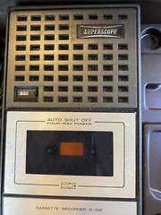 Vintage cassette recorder C-102 superscope With Cord And Case- Parts Only