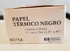 HP 82175A BOXED Black Print THERMAL PAPER (6 ROLLS) Vintage Open Box
