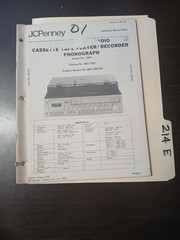 JC Penney 1991 Service Manual Original Repair Book Tape Player Recorder Record
