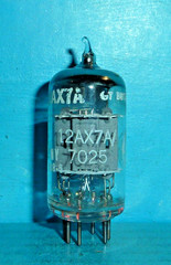 GE General Electric ECC83 12AX7A 7025 Tube Halo Getter Tested