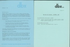 1980 DBX Discussions Dealer Newsletters Digital Disc Releases HiFi Stereo Audio