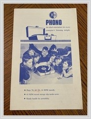 General Electric Phonograph Svc Manual 1950s Original Shelf Wear & Discoloration