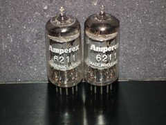 Platinum Matched Pair 6211 AMPEREX ~ECC82 Tested NOS Welded Anodes ECC802S