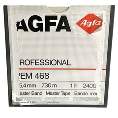 Vintage Pro Audio AGFA PEM 468 Empty 1&Prime; Metal Analog Tape Reel 10.5” With Box