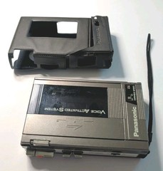 Panasonic RQ-355 Voice Activated Cassette Recorder 1980s Japan w/ Case Tape