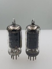 Strong Pair GE 6AU6A 3600gm & 3450gm Rugged Grey Plate Serious Tubes T632