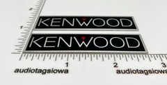 Kenwood Badge Logo Emblem Pair for Speakers, Amps, Turntables Black Version