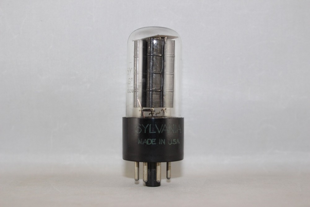 CLEAN 1950&rsquo;s Vintage Sylvania 5Y3GT Rectifier Amplitrex TEST VERY STRONG NEW NOS