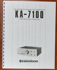 Kenwood KA-7100 Integrated Amplifier Owners Manual