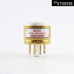 One Gold plated ECC31 to 6SN7 6N8P Vacuum tube convert socket