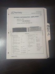JC Penney 3845 Service Manual Original Repair Book Stereo Integrated Amplifier