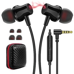 Wired Headphones Earphones for Laptop PC Chromebook Noise Isolating Ear Black
