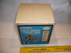 Vintage Public Address and Paging Horn 5 and 1/2” Round Alarm Horn New Open Box