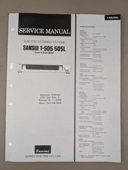 Sansui T-505/505L (Silver & Black Model) AM/FM Stereo Tuner Service Manual D-565