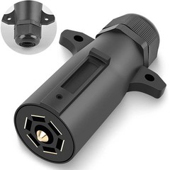 7-pin male trailer round RV blade connector socket,7-pole plug suitable for cars