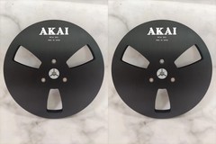 New One Pair black Akai 7 » tape reel Light Metal Aluminum Take Up Reel