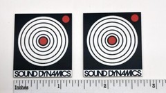 Sound Dynamics Speaker Badge Logo Emblem Custom Made Aluminum Pair
