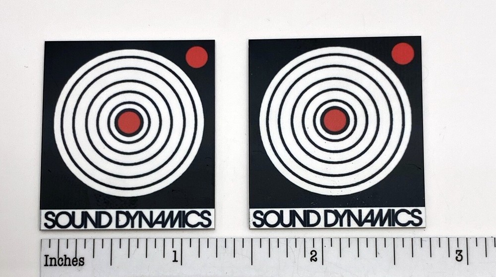 Sound Dynamics Speaker Badge Logo Emblem Custom Made Aluminum Pair