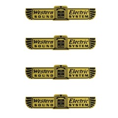 WESTERN ELECTRIC SOUND SYSTEM logo badge STICKER DECAL waterproof PVC 111mmX24mm