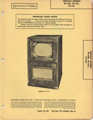 1949 DEWALD BT-100 TELEVISION TV SERVICE MANUAL photofact SCHEMATIC 101 CT-101