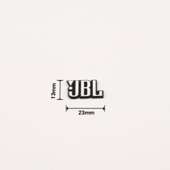 2pcs JBL Aluminum Silvery Logo Badge Replacement piece 23mm(0.90&Prime;)X 13mm(0.51&Prime;)