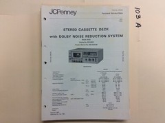 JC Penney 3520 Service Manual Original Repair Book Stereo Tape Player