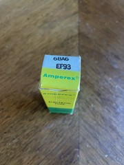 NOS Amperex 6BA6 EF93 Electron Tube Browning Vacuum Tube NIB Made in USA
