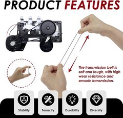 Cassette Player Belts Replacement Kit, Mixed Flat Rubber Belts for Recorder R…