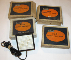 4 UNUSED CALRAD CONTROL FOOT SWITCHES! NC/PRESS OFF! 6&prime; CORD! NOS! MADE IN JAPAN