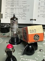 1 NOS GE 0A2 Tube for Communications Radios