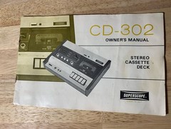Superscope CD-302 Stereo Cassette Deck Dolby Powers Up. AS-IS -see Desc