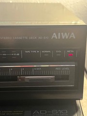 AIWA AD-S10 Vintage 1980s Single Stereo Cassette Deck Tested Works