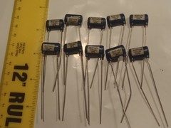 Qty(10) .0047uf 100VDC Plastic Molded Film/Foil Capacitors NOS 10%