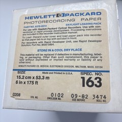 Vintage Hewlett Packard HP Photorecording Paper EMPTY BOX ONLY 1970s or 1980s