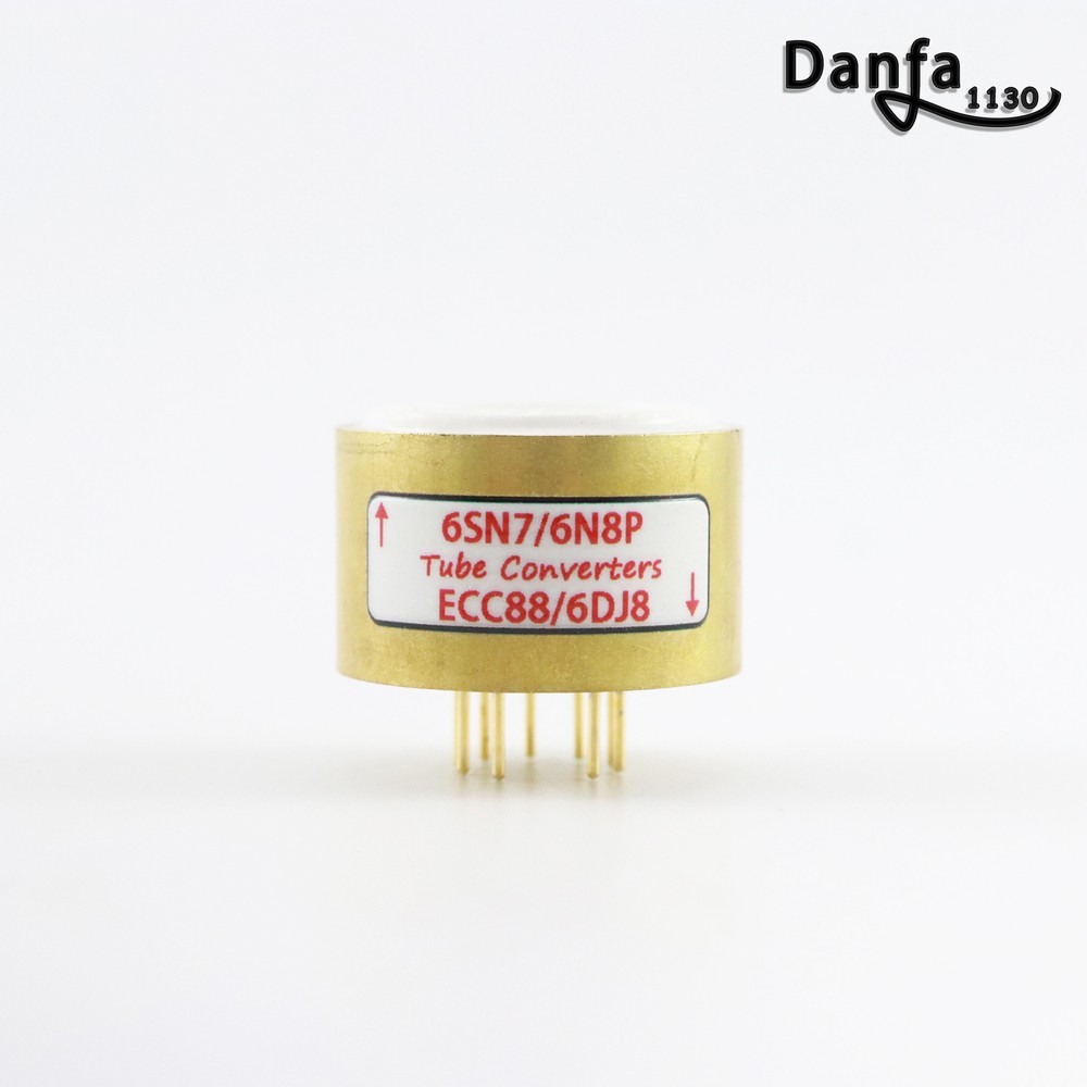 One Gold plated 6SN7 6N8P TO ECC88 6DJ8 Vacuum tube convert socket