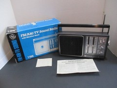 GE AM/FM/TV Sound Portable Radio WB Nice Radio to Display Tested See Video Read