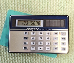 Mini Solar Calculator – Complex SC-50 – Working – Early 70s Credit Card Size!