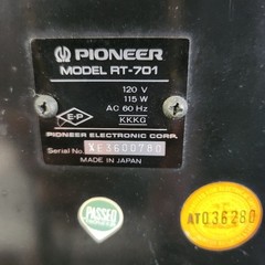 PIONEER RT-701 REEL TO REEL TAPE RECORDER-WORKING CONDITION