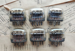 IV-22 x 6 VFD Nixie Tube matched set (Same date and background) NOS (USA Seller)