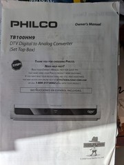 Philco TB100HH9 DTV Digital To Analog Converter 2008 Owners&rsquo; Manual