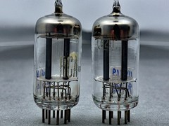 (2) NOS RCA 6211 Tubes *Smooth Black Plates Square Getters *Low Noise 12AU7*