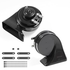 Car Horn，12V Super Loud Electric Waterproof Horn Kit, 2-Piece (1 High Two Tone