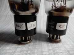 General Electric Used 6L6G Black Glass Vacuum Tubes (2) Amplitrex Tested 86% 90%