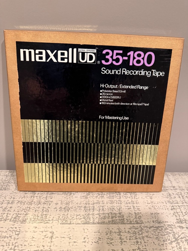 Used Maxell UD 35-180 10&Prime; Reel to Reel Recording Tape 3600 ft