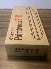 Vintage Canon Palmtronic F-2 scientific calculator w/ Box , Case and paper work