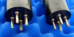 TWO National Union NX-45 Tubes 45 / Tested +100% / Engraved 1930&rsquo;s Cup Getter