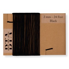 288&Prime; Radio Dial Cord String (24 Feet) BRAIDED 2mm BLACK for Vintage Radio Tuner