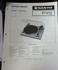 Sanyo. Jan/81/ TPX 1 S Stereo Turntable Service Manual