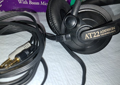 Mint in Box Addison ATT 2 Vintage Stereo Headphone +Boom Microphone Taiwan Made!